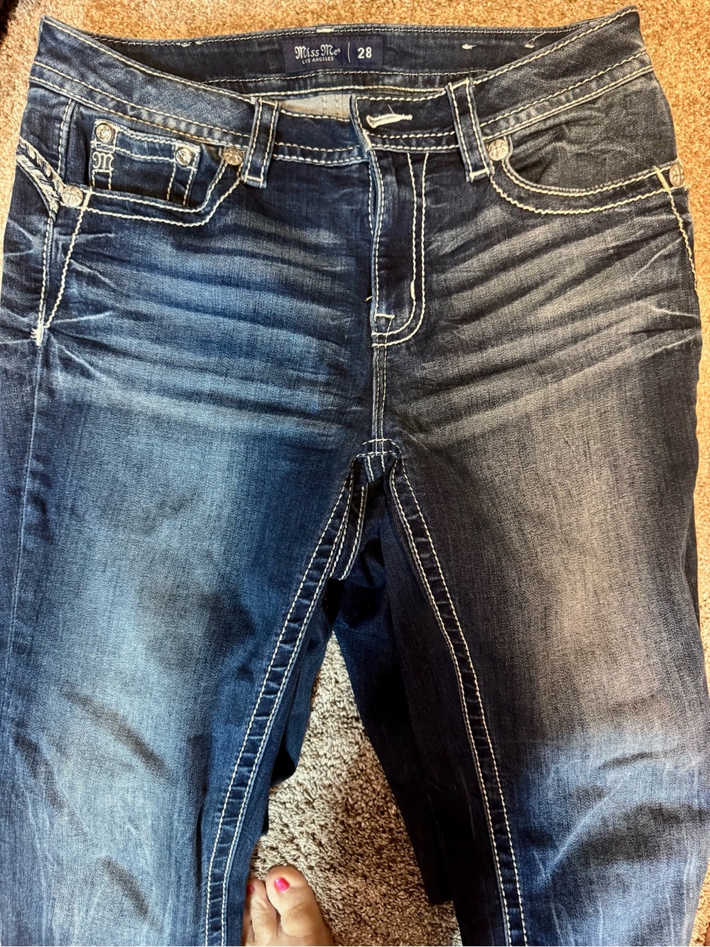 Miss Me Women's Skinny Jeans Dark Blue Wash